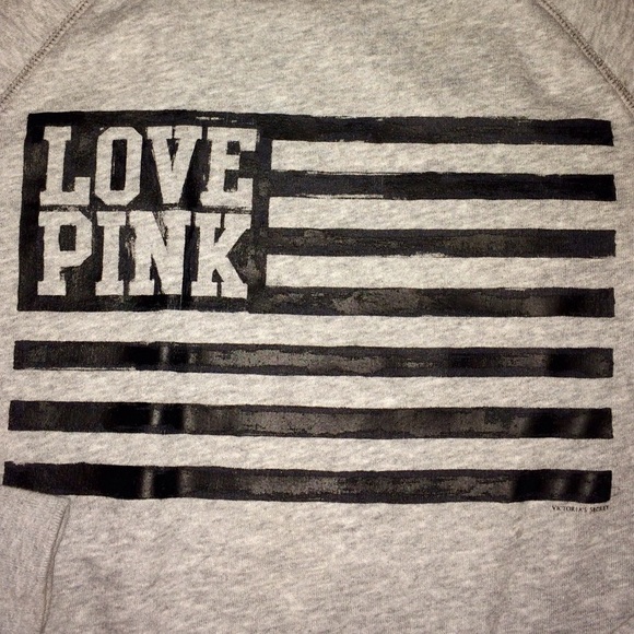 Pink! Grey sweatshirt