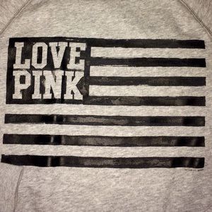 Pink! Grey sweatshirt