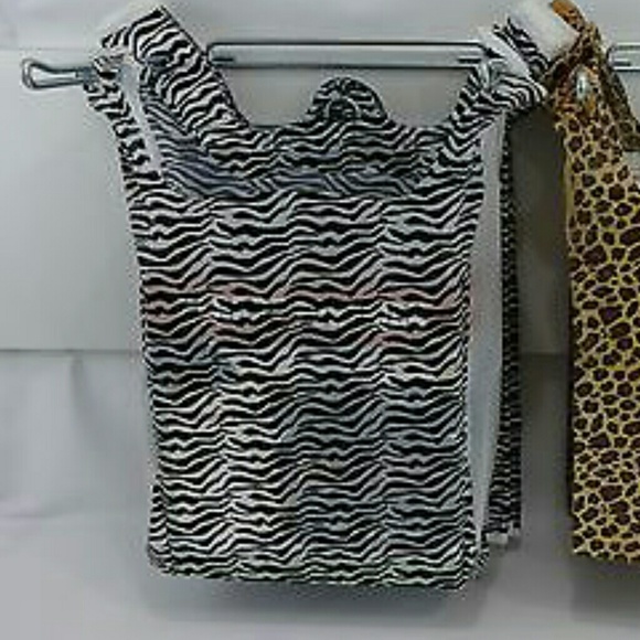 25 Zebra Plastic T-shirt Bag 11.5x6x21