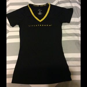 Nike pro dri-fit fitted v-neck size small