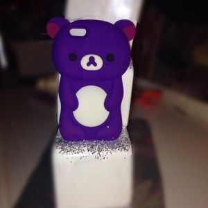 Purple Soft Silicon Bear case