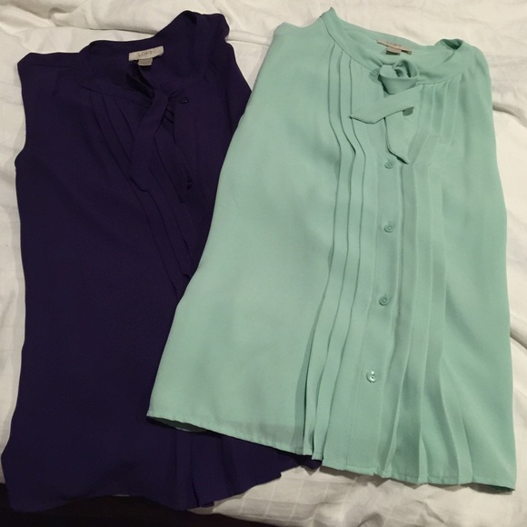 Loft sleeveless shirts. Reserve for @starrynight00