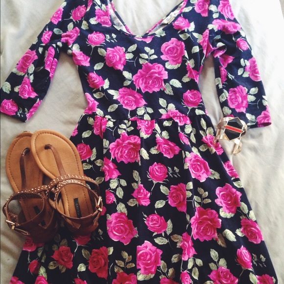 Floral Cross Back Dress