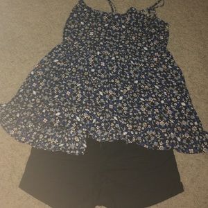 Top and shorts