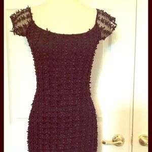 Betsey Johnson Black Lace cocktail dress with Bows