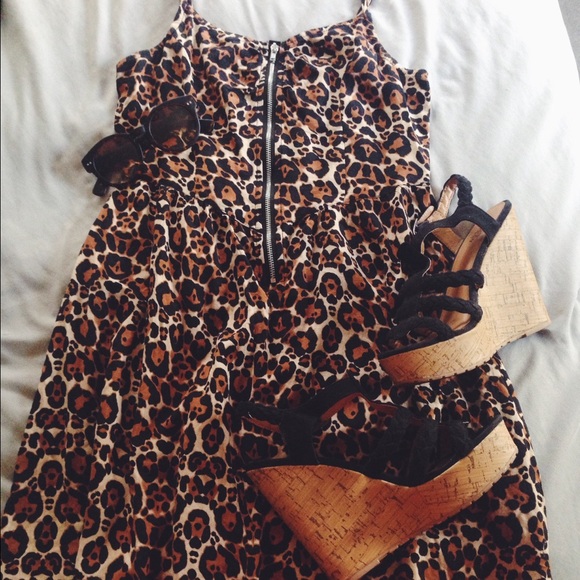 Leopard Zipper Dress