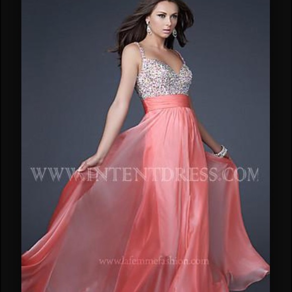 La femme pink sparkly prom dress - Picture 1 of 3