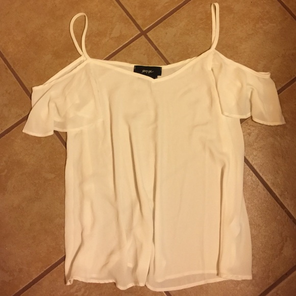 NASTY GAL White Off the Shoulders Top