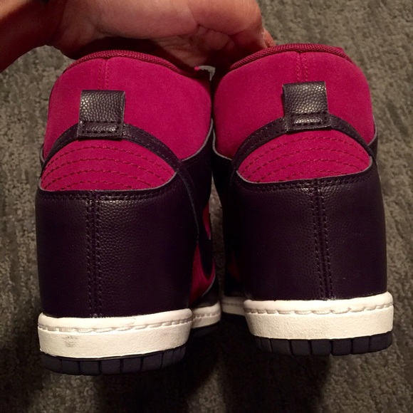 Nike Dunk Sky Hi High Top Sneakers Pink/Purple - Picture 2 of 3