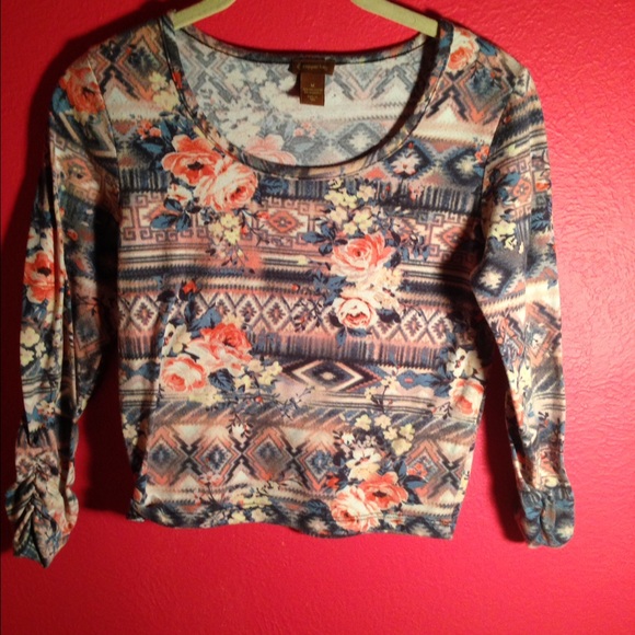 cute Aztec print crop top!!