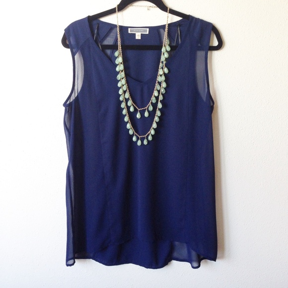 🎀 Nordstrom Semi Sheer Blue Top