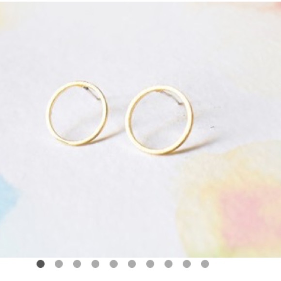 Rose Gold open circle earrings