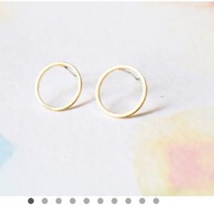 Rose Gold open circle earrings
