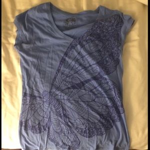Blue modern butterfly tee
