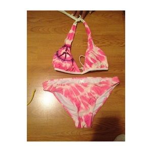 Pink peace sign bikini bathing suit💖