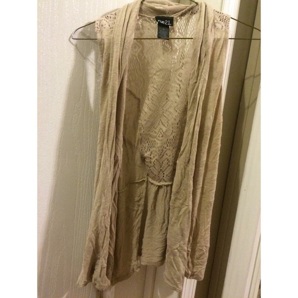 Brown/ tan cardigan cover up