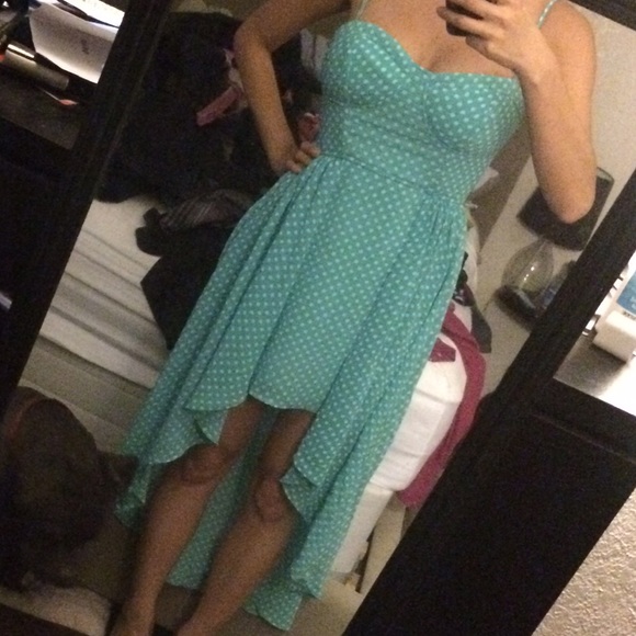 Forever21 hi low dress teal