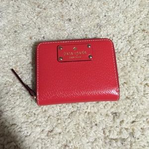 Kate spade card&coin wallet！Red