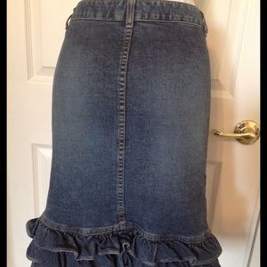 Denim Ruffle Skirt