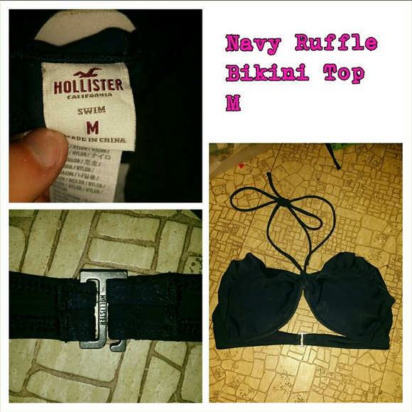 Hollister Navy Bikini Top size Medium