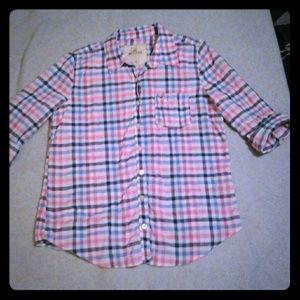 Collared button down top NWOT