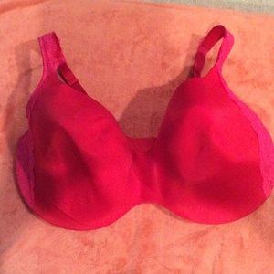Cacique 44H red and pink bra