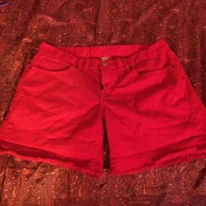 Pink rough cut shorts