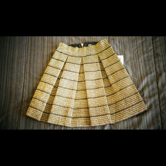 Pleated gold skirt SM