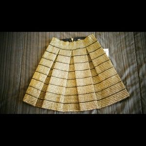 Pleated gold skirt SM
