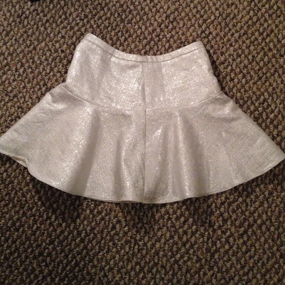 Metallic silver skirt - express 00
