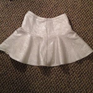 Metallic silver skirt - express 00