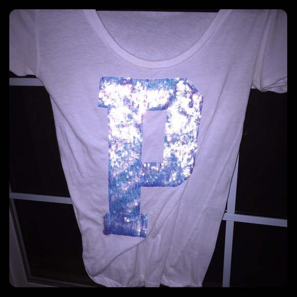 White Victoria secret pink shirt