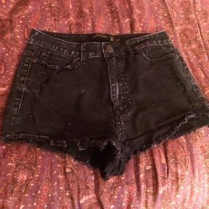 Little dark denim shorts