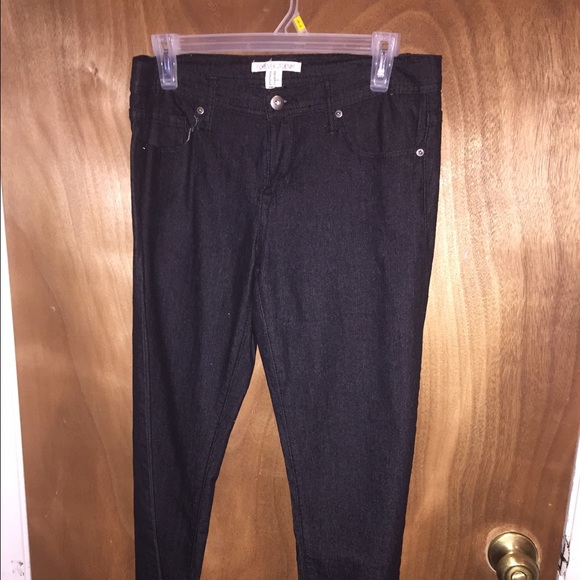 Black denim skinny jeans