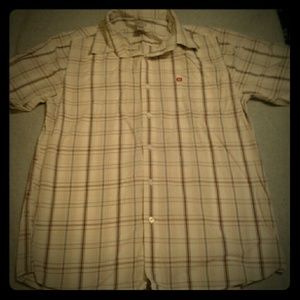 Mens collared short sleeve button down