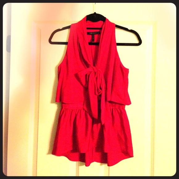 Red BCBGMaxAzria Blouse - Picture 1 of 4
