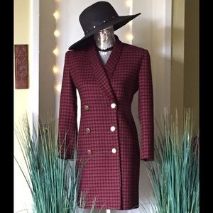 Vintage Plaid Coat Dress