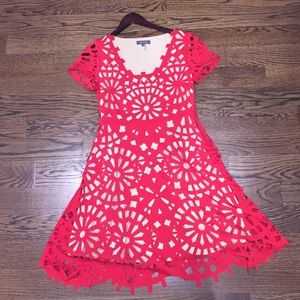Red cut-out dress