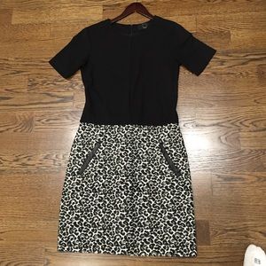 Black cheetah printed dress.