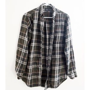 Croft&barrow mens dark green flannel