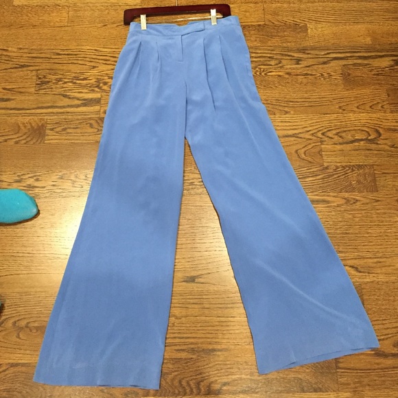Flowy Linen Pants - Blue