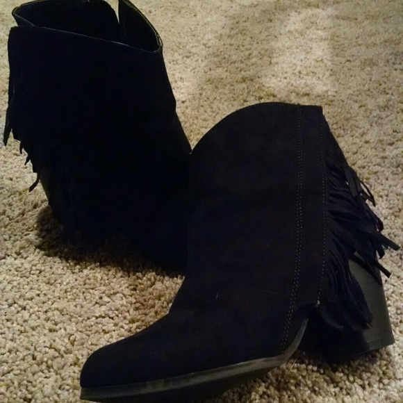 Black Fringe booties