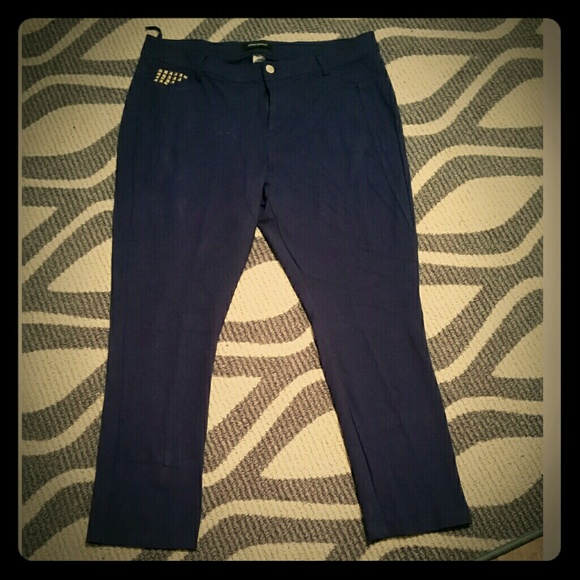 Dark Blue/Violet Studded Trousers
