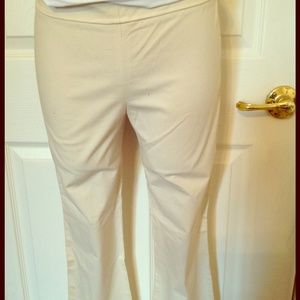 BCBG Cropped Off White Pants.