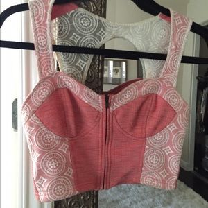 Urban outfitters pink crop