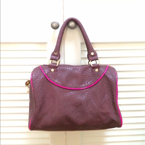 Deux Lux burgundy satchel duffle