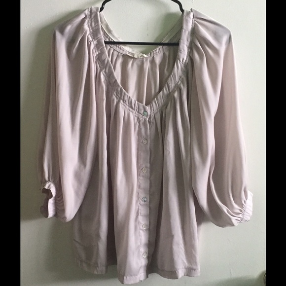 Loose lilac button up blouse