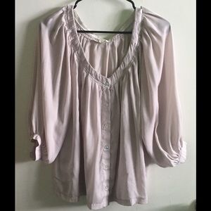Loose lilac button up blouse