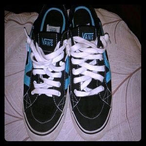 Women's "Tory" Vans Black & Turquoise sz 9