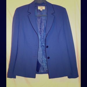 Blue blazer with black lining
